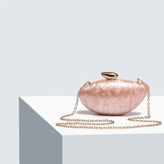 Evening Bag for Women Trendy Acrylic Clutch Purse with Chain