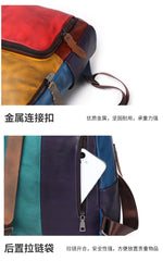 Casual Daily Genuine Leather Backpack Woman Unique