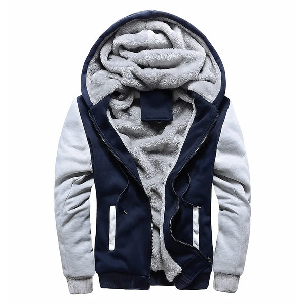 New Men's Hoodies Jacket Winter Thick Warm Sweatshirts