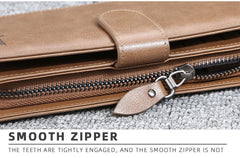 Baellerry Men's Long PU Wallet with Snap Button & Zipper