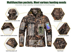 Men's Silent Camouflage Hunting Jacket Soft Outdoor Jackets