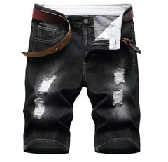 Men Blue Denim Shorts Italian Style Male Shorts Jeans