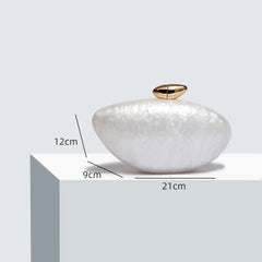 Evening Bag for Women Trendy Acrylic Clutch Purse with Chain