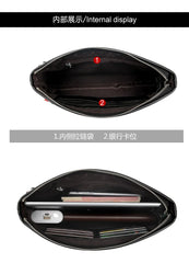 Men's Casual Business Large Capacity Clutch Leather Bag