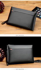 Men's Casual Business Large Capacity Clutch Leather Bag