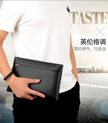 Men's Casual Business Large Capacity Clutch Leather Bag