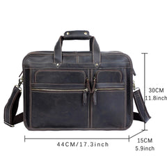Vintage Men's Vintage Genuine Leather Briefcase Laptop Bag