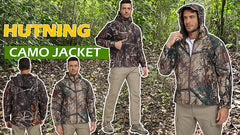 Men's Quiet Softshell Camouflage Hunting Jacket Hooded Coat