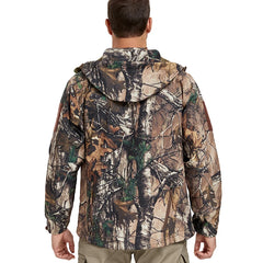 Men's Quiet Softshell Camouflage Hunting Jacket Hooded Coat