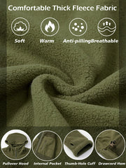 Men's Tactical Fleece Jacket Winter Warm  Hoodies Coats