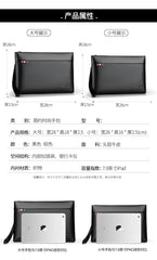 Men's Casual Business Large Capacity Clutch Leather Bag
