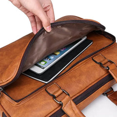 Men Bussiness Bag Large Capacity Pu Leather Luxury