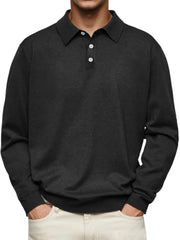 Men's Long Sleeve Polo Shirts  Casual Polos Men Tops