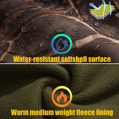 Men's Quiet Softshell Camouflage Hunting Jacket Hooded Coat