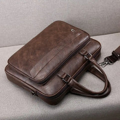 Men Bussiness Bag Large Capacity Pu Leather Luxury