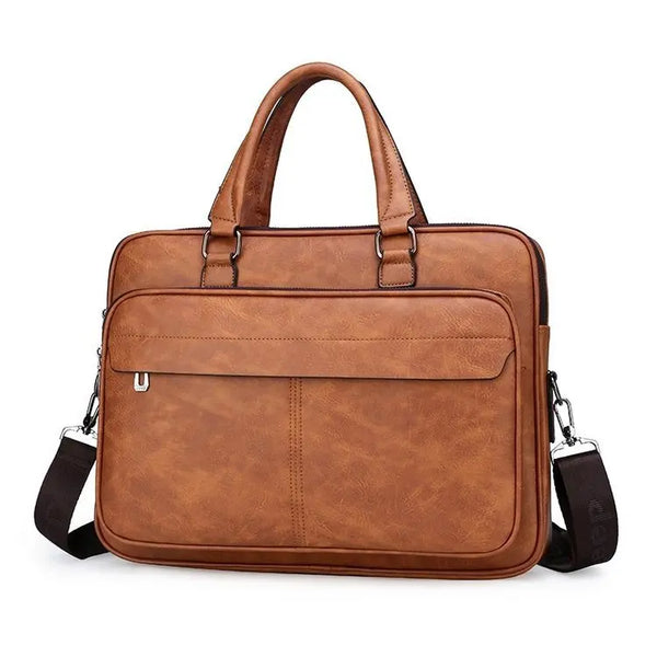 Men Bussiness Bag Large Capacity Pu Leather Luxury