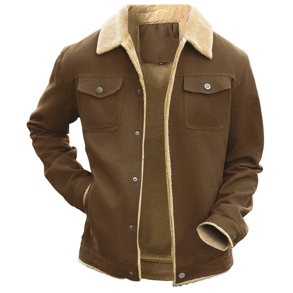 Men's Jackets Winter Warm Waterproof Fleece Coat