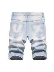 Men Blue Denim Shorts Italian Style Male Shorts Jeans