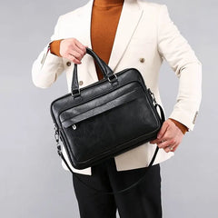 Men Bussiness Bag Large Capacity Pu Leather Luxury