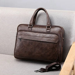 Men Bussiness Bag Large Capacity Pu Leather Luxury