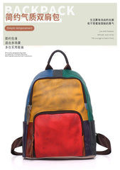 Casual Daily Genuine Leather Backpack Woman Unique