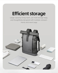 Heroic Knight Roll Top Backpack Waterproof Men