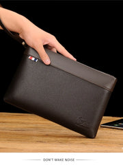 Men's Casual Business Large Capacity Clutch Leather Bag