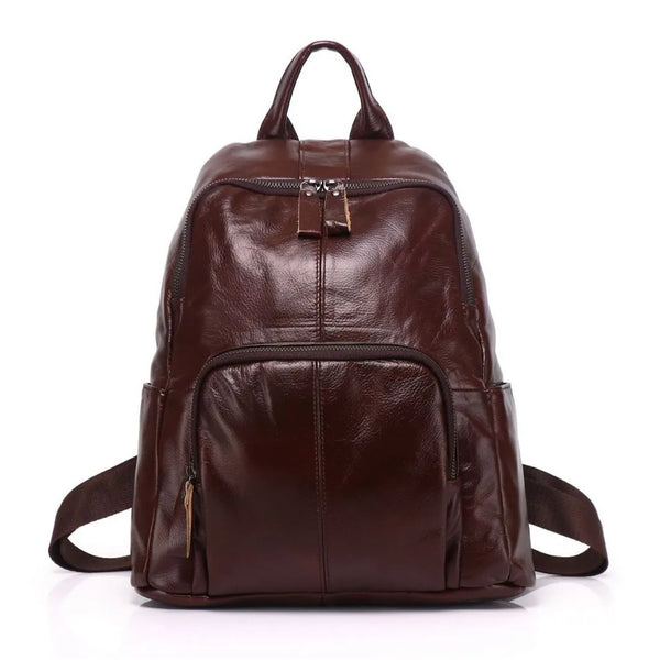 Casual Daily Genuine Leather Backpack Woman Unique